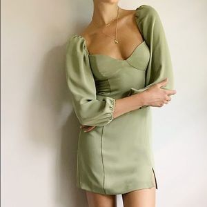 Wilfred Novella Dress in Sage Frost (4)